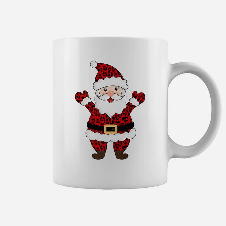 Animal Leopard Print Santa Claus Christmas Funny Xmas Gift Coffee Mug