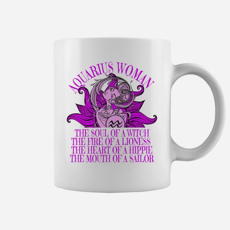 Aquarius Woman Zodiac January February Birthday Cute Gift Coffee Mug