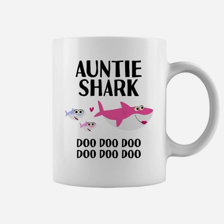 Auntie Shark Doo Doo Christmas Birthday Aunt Gift Coffee Mug