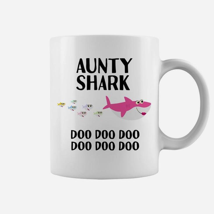 Aunty Shark Doo Doo Women Mother's Day Aunt Auntie Christmas Coffee Mug