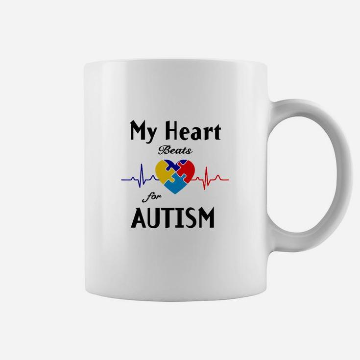 Autismus-Bewusstsein Tassen Herzschlag für Autismus, Herz-Design