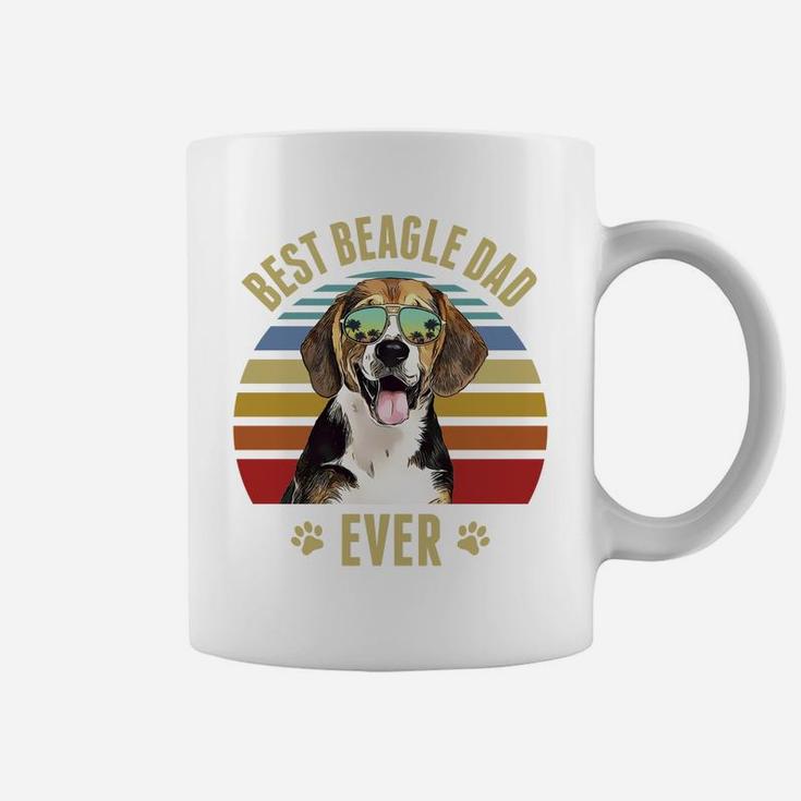Beagle Best Dog Dad Ever Retro Sunset Beach Vibe Sweatshirt Coffee Mug