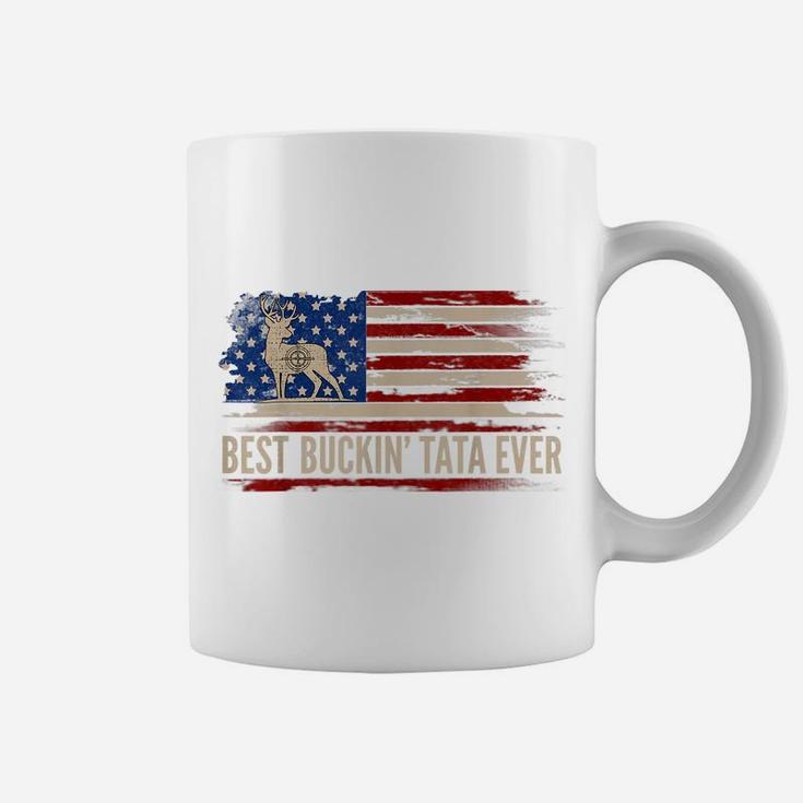 Best Buckin' Tata Ever American Usa Flag Deer Hunting Coffee Mug