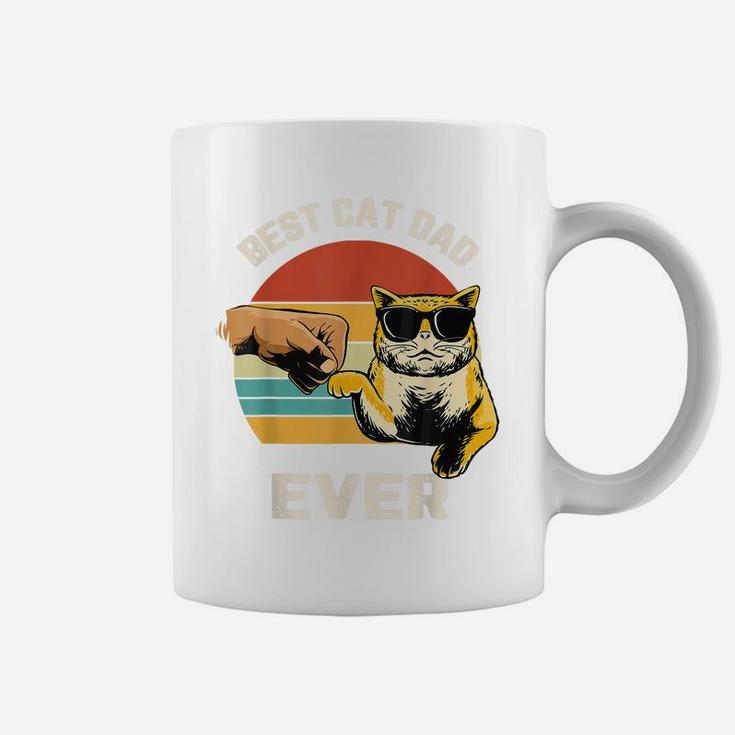 Best Cat Dad Ever Paw Fist Bump Fit Tee Funny Cat Dad Coffee Mug