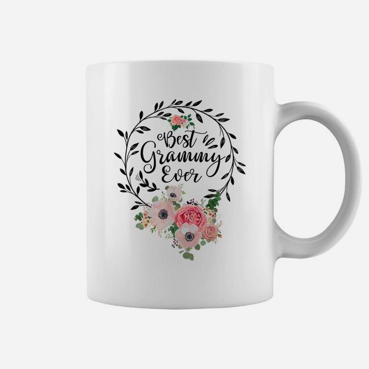Best Grammy Ever Shirt Women Flower Decor Grandma Coffee Mug