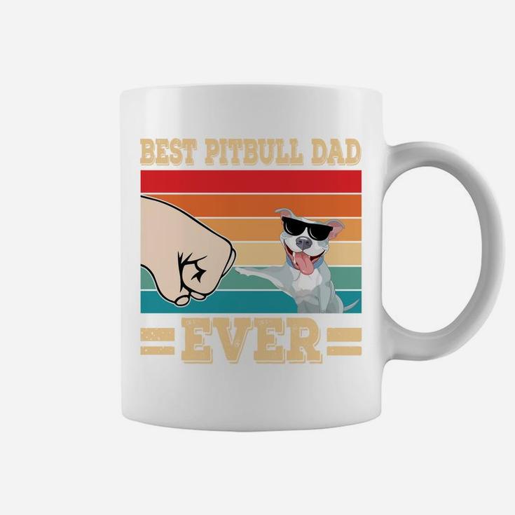 Best Pitbull Dad Retro Vintage Sunglasses Funny Dog Owner Sweatshirt Coffee Mug