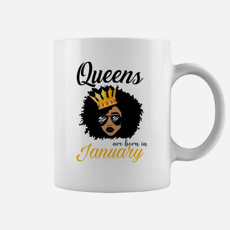 Birthday Queens January Shirts For Women African American Sweatshirt Coffee Mug