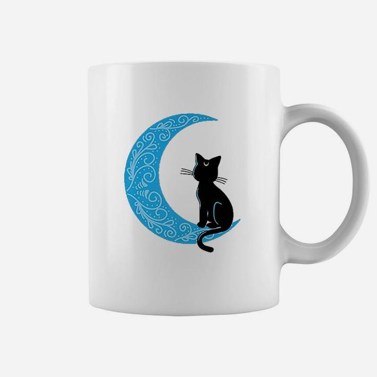 Black Cat Crescent Moon Sailor Mom Coffee Mug
