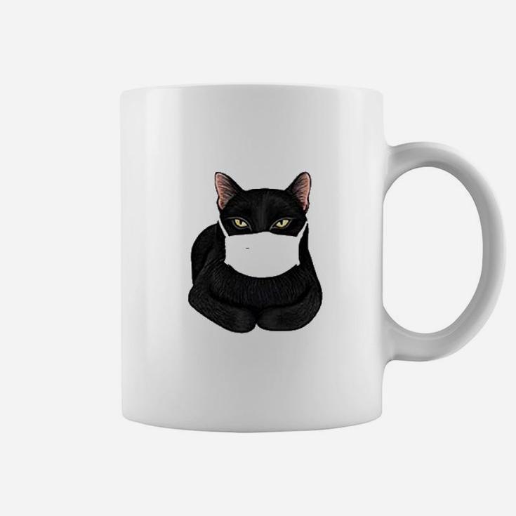 Black Cat Face Coffee Mug