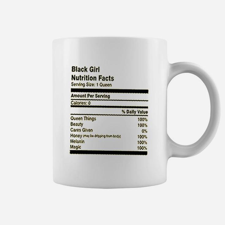 Black Girl Nutrition Facts Coffee Mug