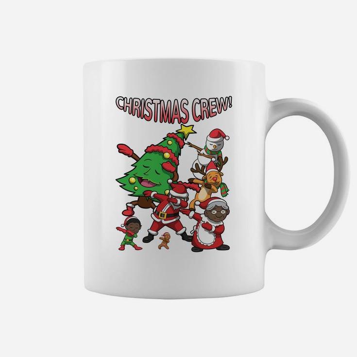 Black Santa Claus Sweatshirt African American Christmas Crew Sweatshirt Coffee Mug