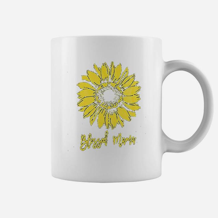 Blessed Mama  For Women Sunflower Graphic Coffee Mug