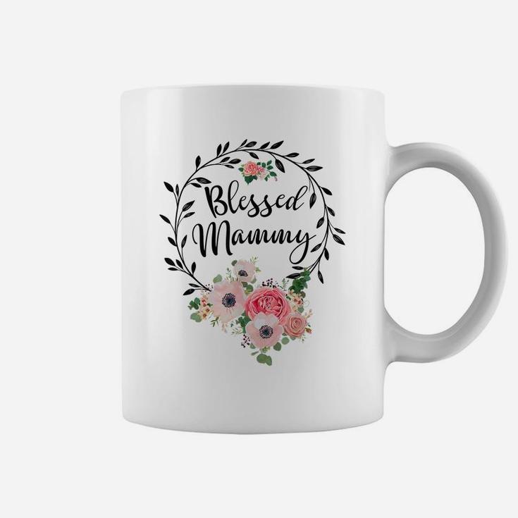 Blessed Mammy Shirt For Women Flower Decor Mom Coffee Mug