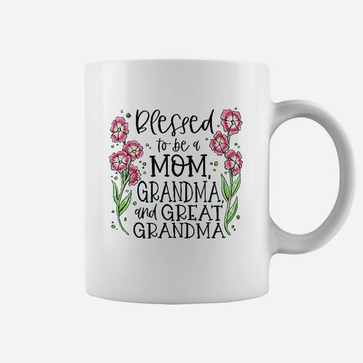 Blessed To Be A Mom Grandma Coffee Mug
