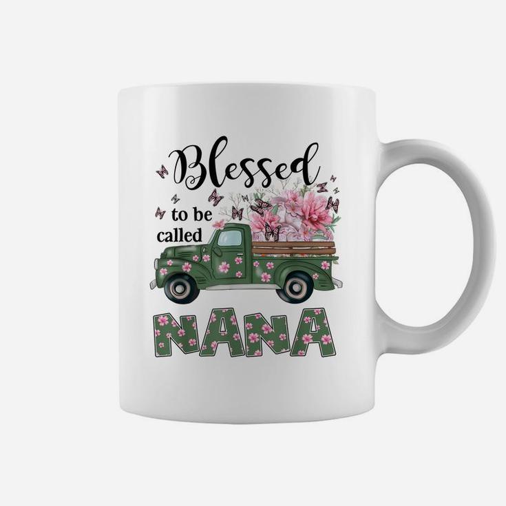 Blessed To Be Called Nana Truck Flower Coffee Mug