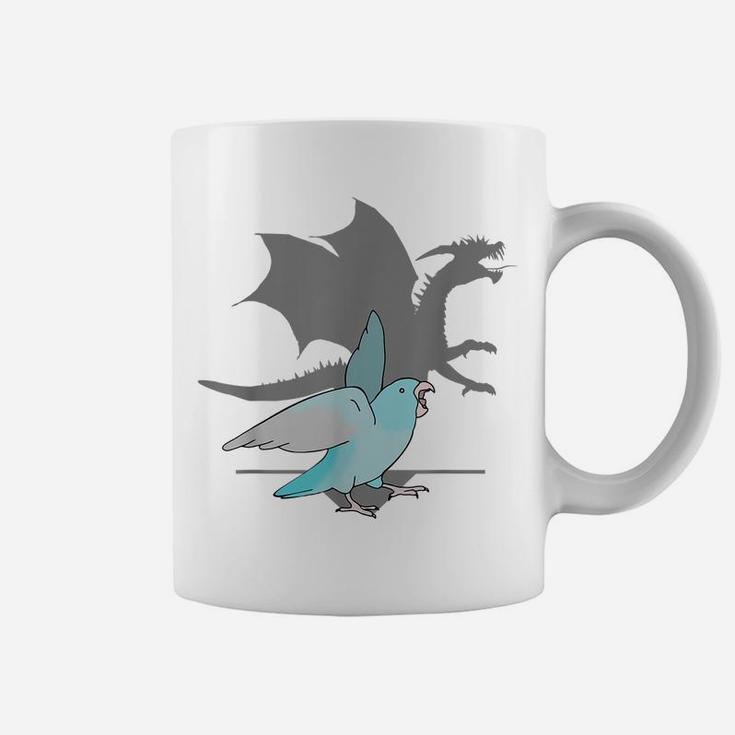 Blue Pacific Parrotlet With Dragon Shadow Birb Memes Parrot Coffee Mug
