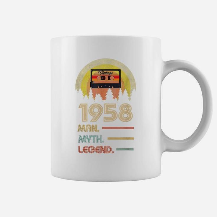 Born 1958 Man Myth Legend Birthday Gifts For 62 Years Old Coffee Mug