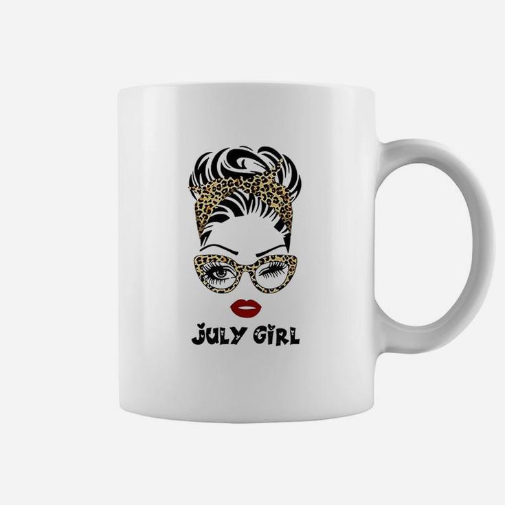 Born In July Birthday Gift Leopard Coffee Mug