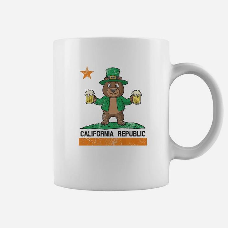 California St Patricks Day Irish Bear Leprechaun Coffee Mug