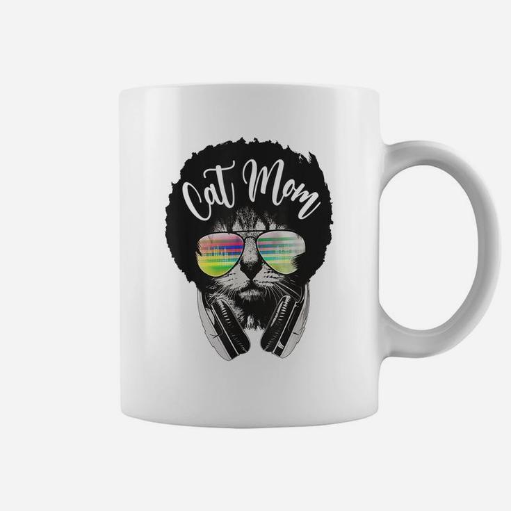 Cat Mom Dj Music Funny Cat Lovers Mother's Day Women Tees Coffee Mug
