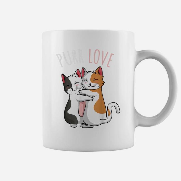Cat Purr Love Cat Lovers Kitty Owner Girls Kids Women Coffee Mug
