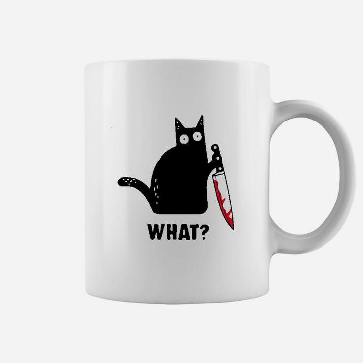 Cat What Funny Black Cat Coffee Mug