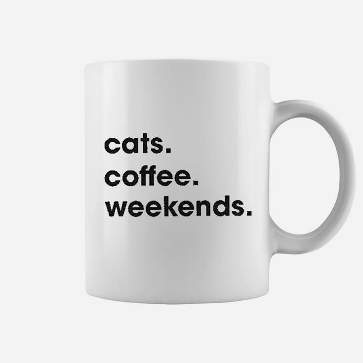 Cats Coffee Weekend Coffee Mug