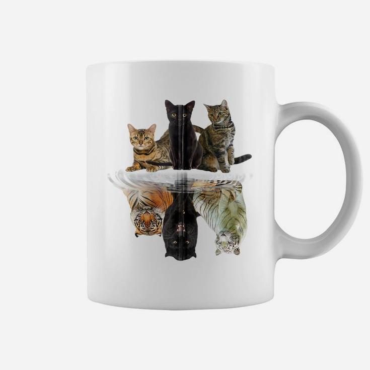 Cats Reflection Gift Friend Cat Lovers Cute Tiger Zip Hoodie Coffee Mug