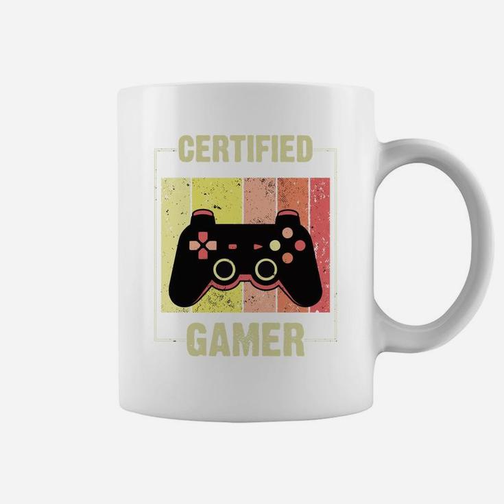 Certified Gamer Retro Funny Video Games Gaming Boys Girls Coffee Mug