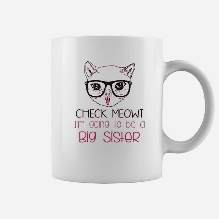 Check Meowt I Am Going To Be A Big Sister Coffee Mug