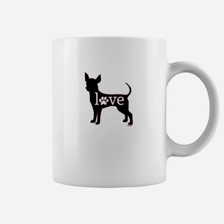 Chihuahua Love Dog Paw Prints Coffee Mug