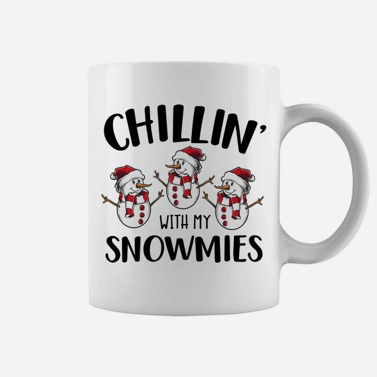 Chillin' With My Snowmies Xmas Snowman Gift Coffee Mug