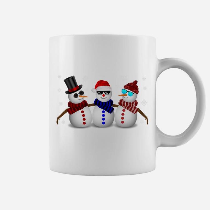 Chilling With My Snowmies Funny Christmas Snowmen Coffee Mug