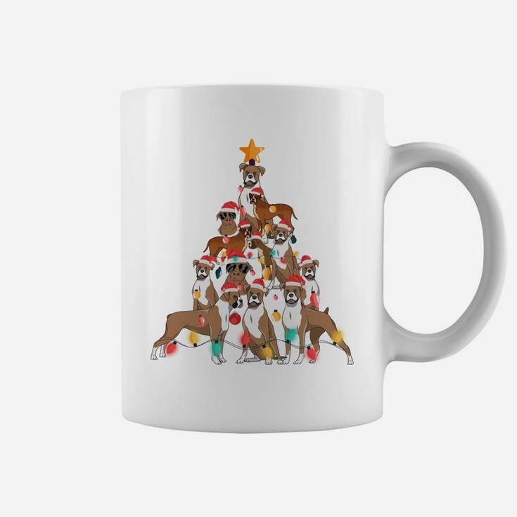 Christmas Dog Boxer Tree Holiday Gifts Dog Lover Funny Xmas Sweatshirt Coffee Mug