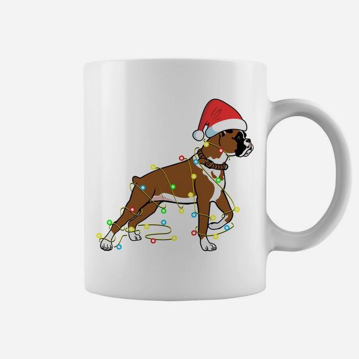 Christmas Lights Boxer Dog Lover Funny Gift Coffee Mug