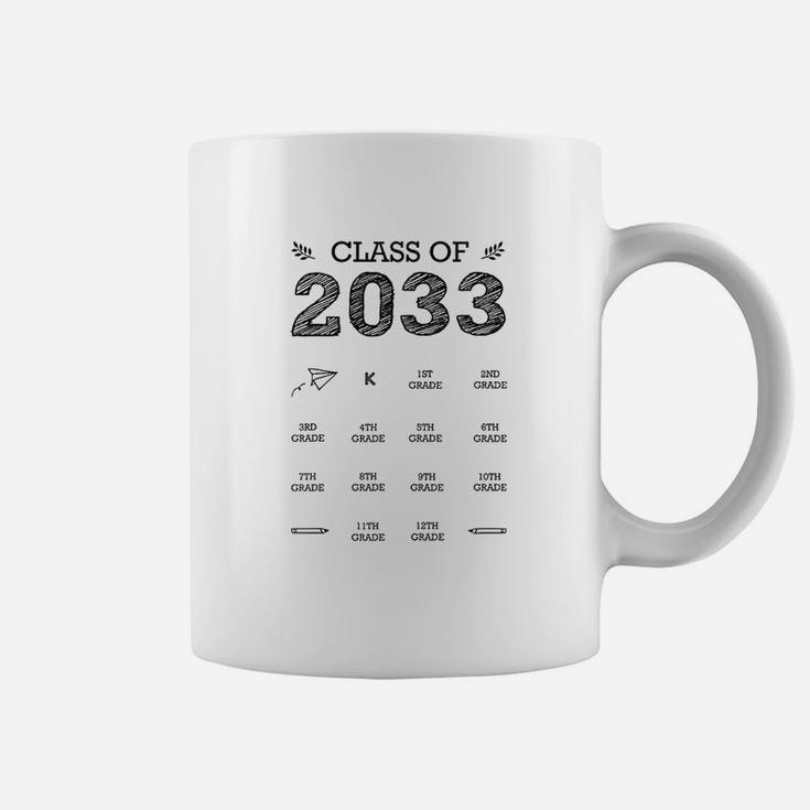 Class Of 2033 Graduation Handprints Grow With Me Coffee Mug