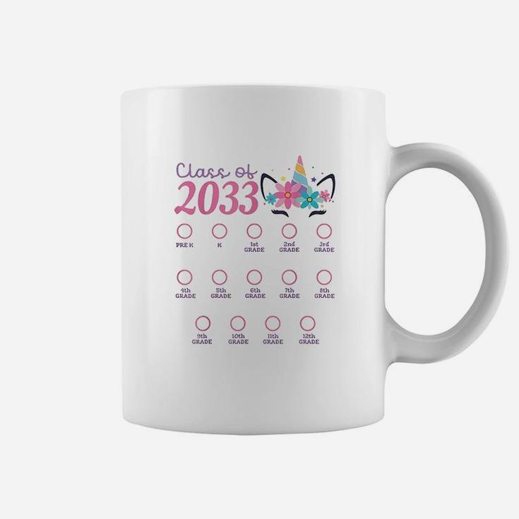 Class Of 2033 Grow With Me First Day Of School Unicorn Coffee Mug