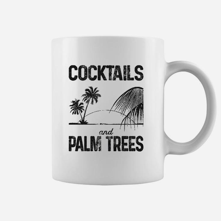 Cocktails And Palm Cute Summer Vacation Coffee Mug