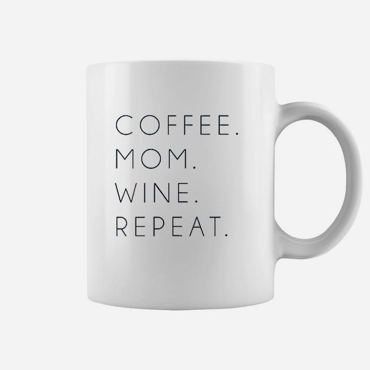 Coffee Mom Wine Repeat Coffee Mug