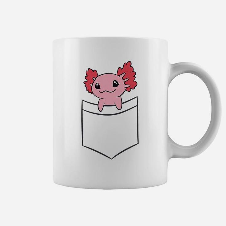 Cute Axolotl In The Pocket Boys Girl Baby Axolotl Coffee Mug