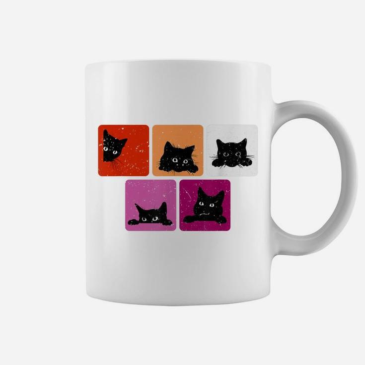 Cute Black Cat Lesbian Pride Cat Lovers Coffee Mug