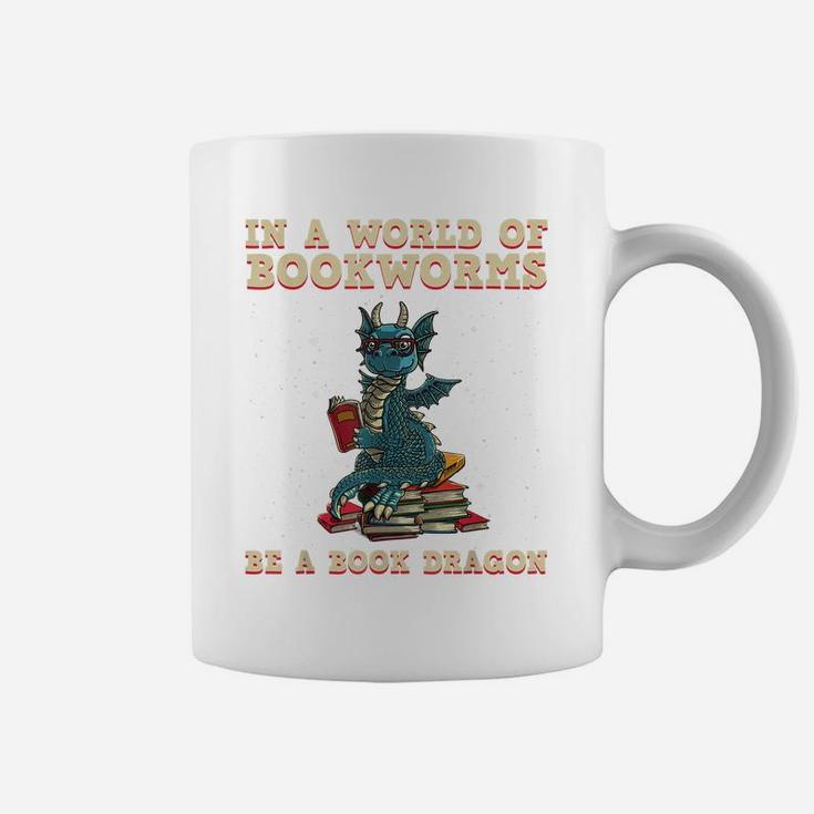 Cute Bookworm Design For Men Women Kids Librarian Book Lover Coffee Mug