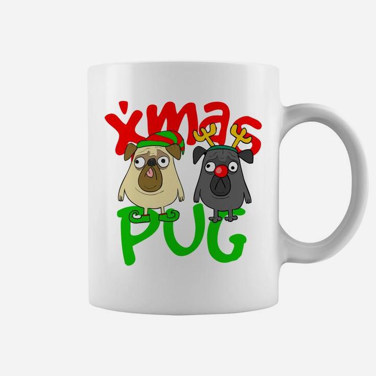 Cute Christmas Pugs Owner Pug Lover Xmas Dog Dad Dog Mom Coffee Mug