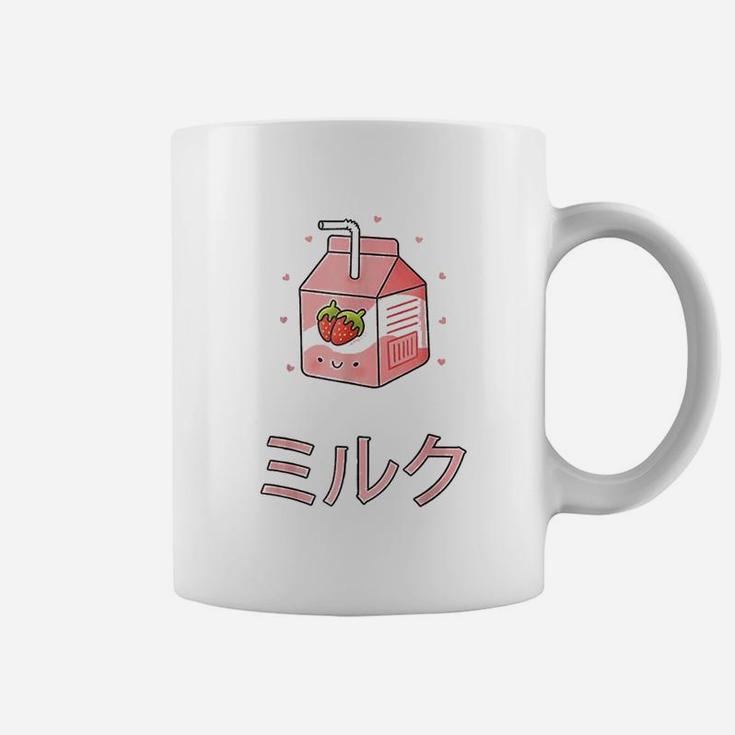Cute Retro 90S Japanese Kawaii Strawberry Milk Shake Carton Coffee Mug