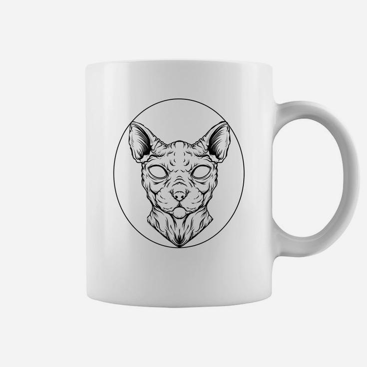 Cute Sphynx Cat, Cat Metal Lovers Funny Graphic Cat LoverCoffee Mug