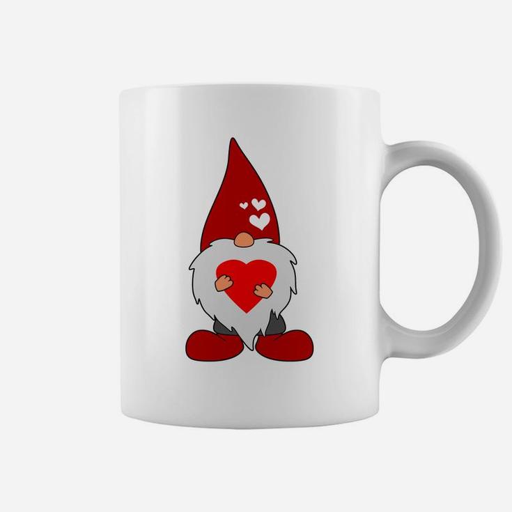 Cute Valentines Day Holiday Gnome With Love Heart Gift Coffee Mug