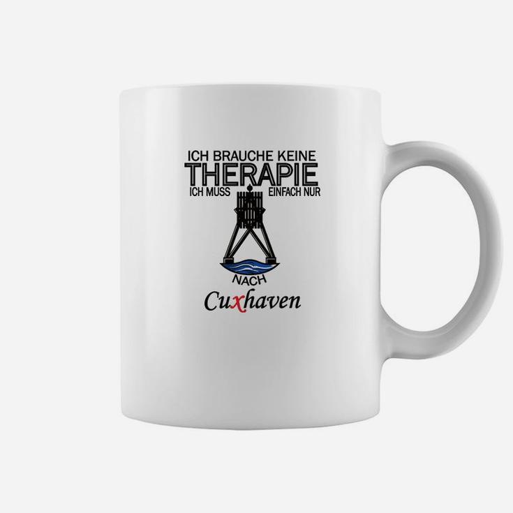 Cuxhaven-Therapie Herren Tassen, Lustiges Spruch Tee