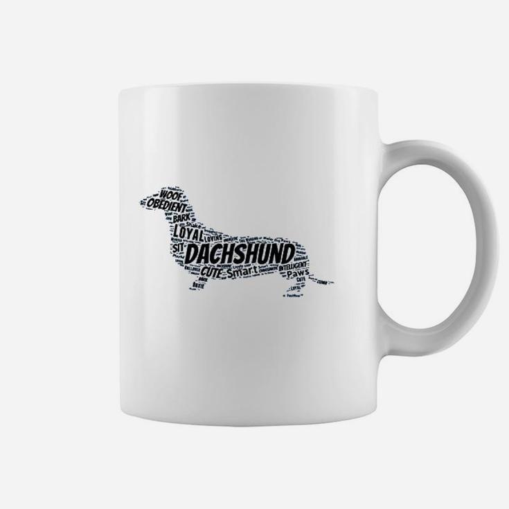 Dachshund Doxen Weiner Word Art Dog Owner Gift Coffee Mug