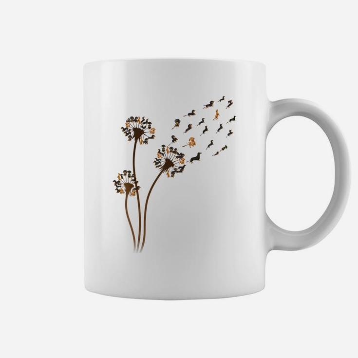 Dachshund Flower Fly Dandelion Funny Cute Dog Lover Coffee Mug