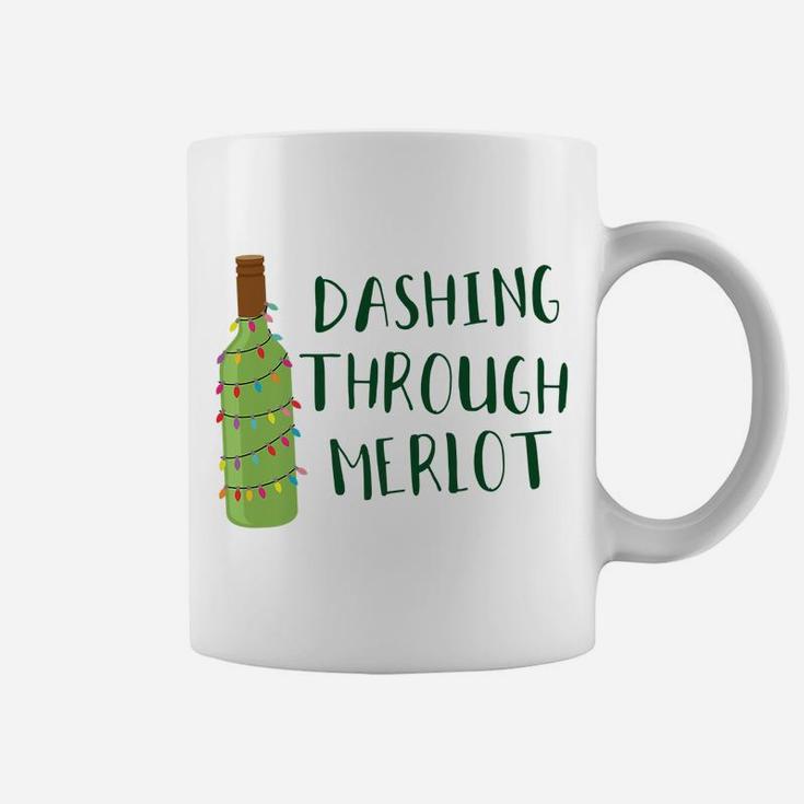 Dashing Through Merlot Funny Wine Drinking Coffee Mug